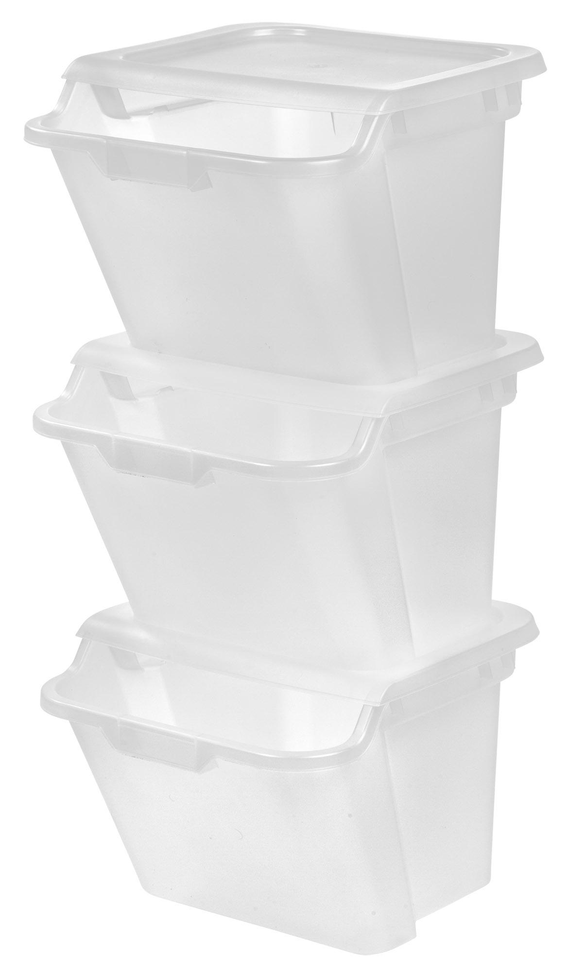 IRIS 41.5 Quart Recycle Storage Bin, 6 Pack, Clear Amazon.ca Home