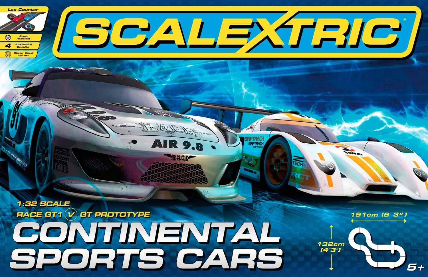 Scalextric Continental Sports Cars Set (132 Scale), Slot Cars Amazon