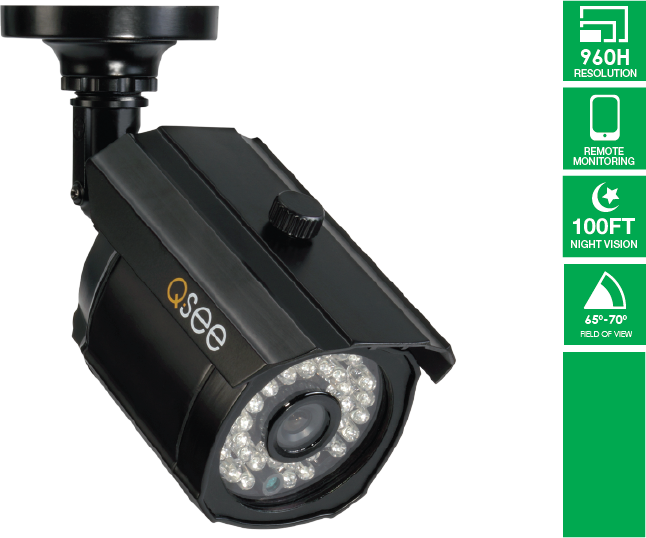 QSee QM1201B 1000TVL Bullet Camera with 100' Night Vision (Black