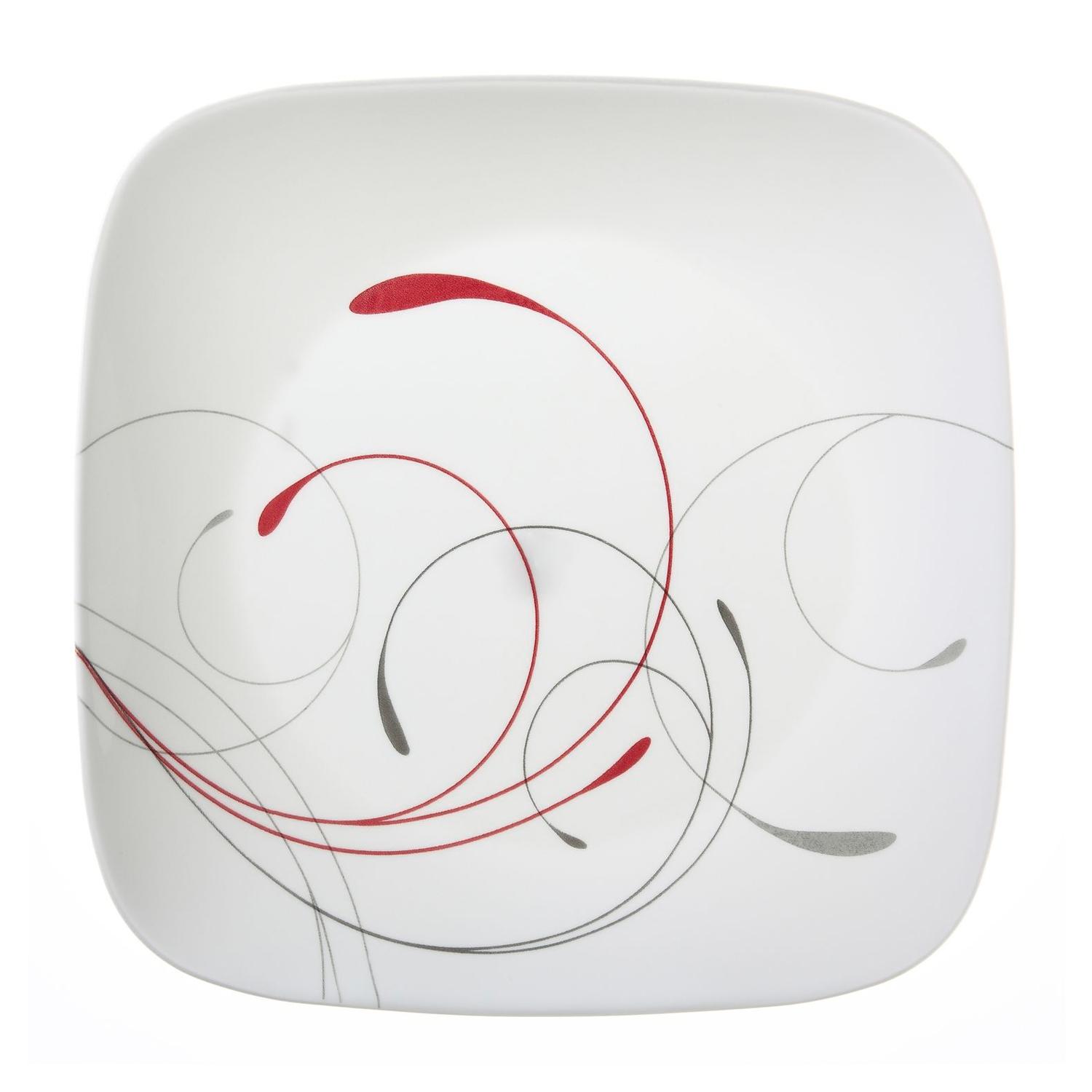 Corelle Square Round 16Piece Dinnerware Set, Splendor, Service for 4