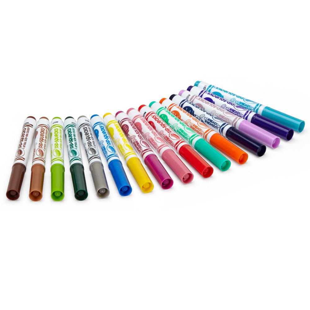 Crayola 16 Count Wash Pip Squeaks Skinnies Fine Line, Colouring Pens