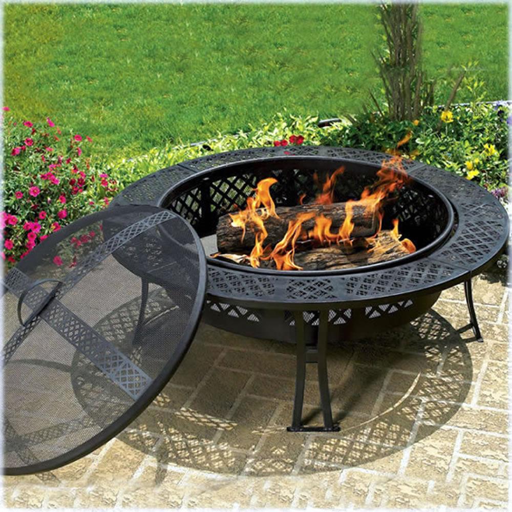 Cobraco Diamond Mesh Fire Pit With Screen And Cover Fb8008 Amazon