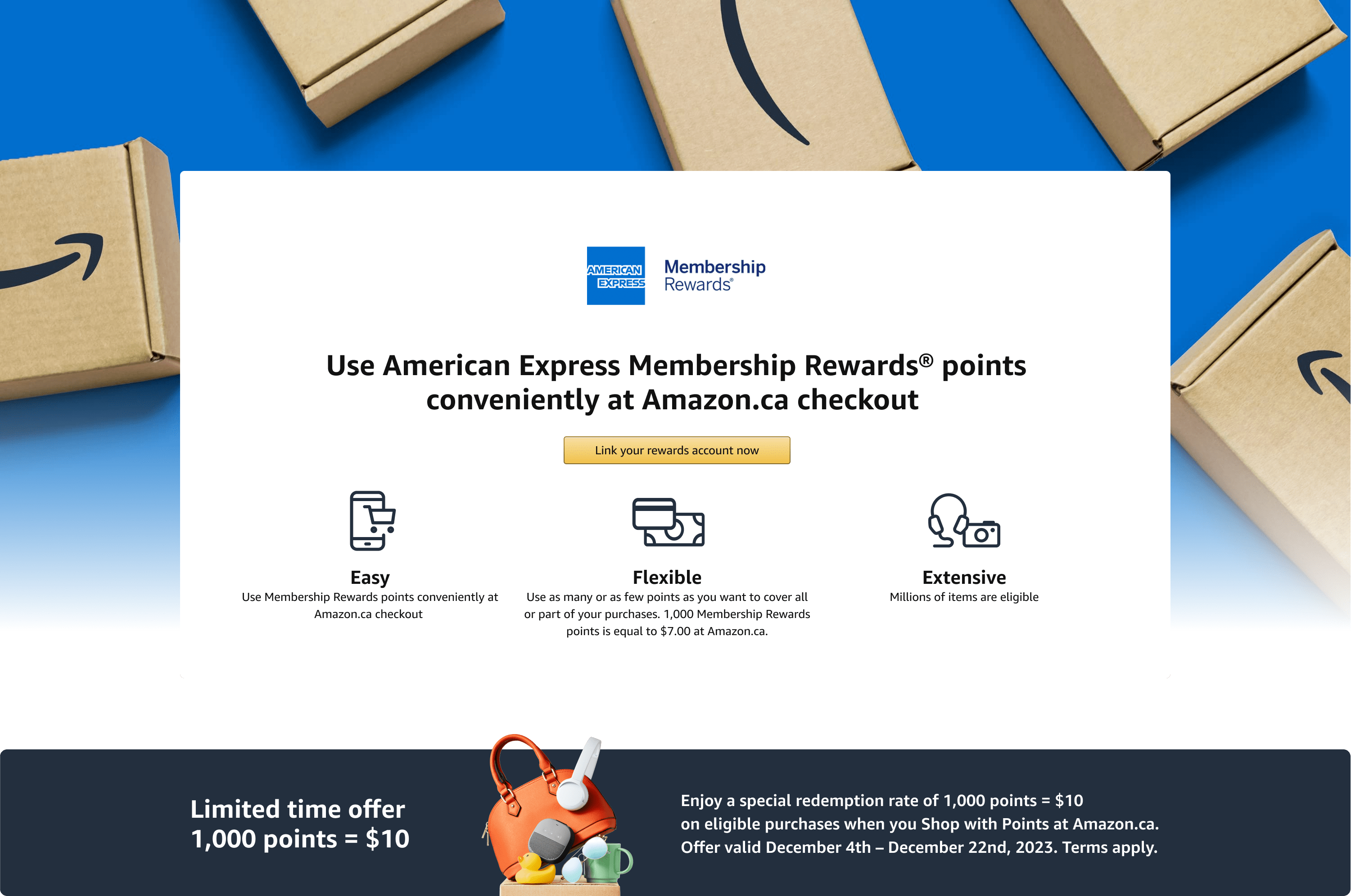 Amazon.ca American Express Shop with Points Credit Cards