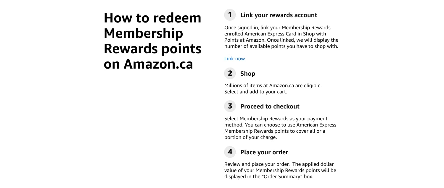 Amazon.ca American Express Shop with Points Credit Cards