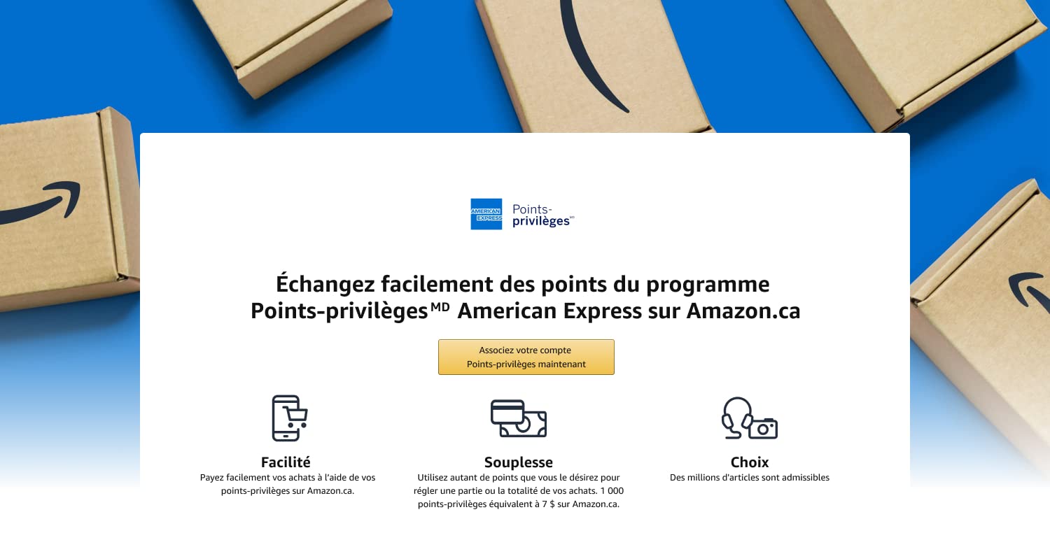 Amazon.ca Magasinez avec vos points American Express Cartes de crédit