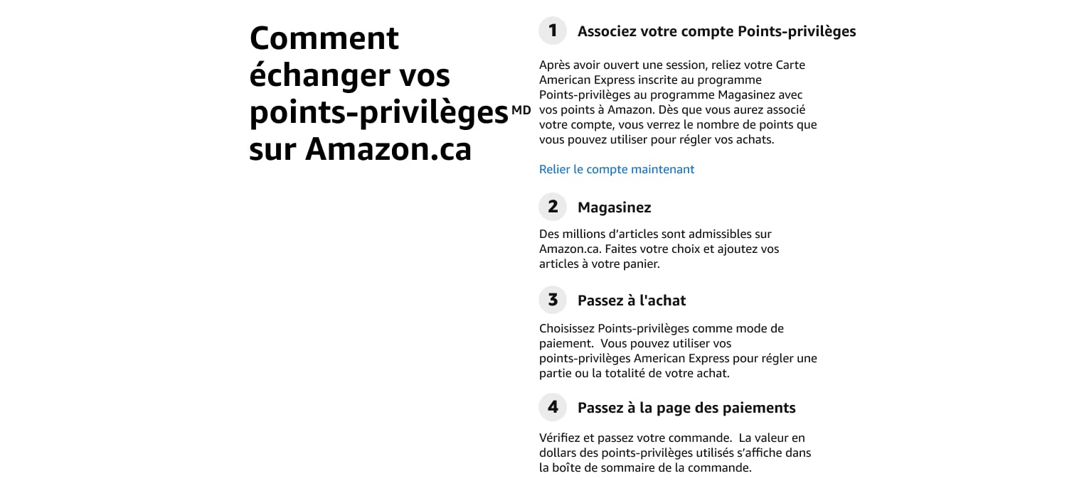 Amazon.ca Magasinez avec vos points American Express Cartes de crédit
