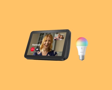 Echo Show 8 with Sengled Color Bulb, Charcoal