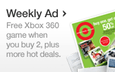 Weekly Ad - Free Xbox 360 game when you buy 2, plus more hot deals.
