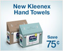 New Kleenex Hand Towels. Save 75¢.
