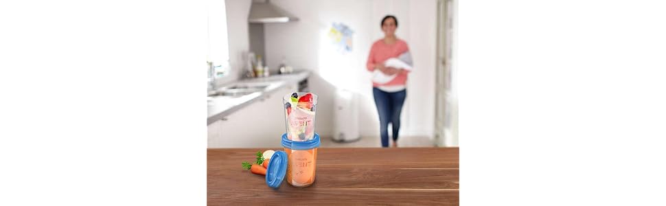 Philips Avent SCF639/05 Set Vasetti per Conservazione delle Pappe, 5 Pezzi  da 240 ml : Amazon.it: Prima infanzia