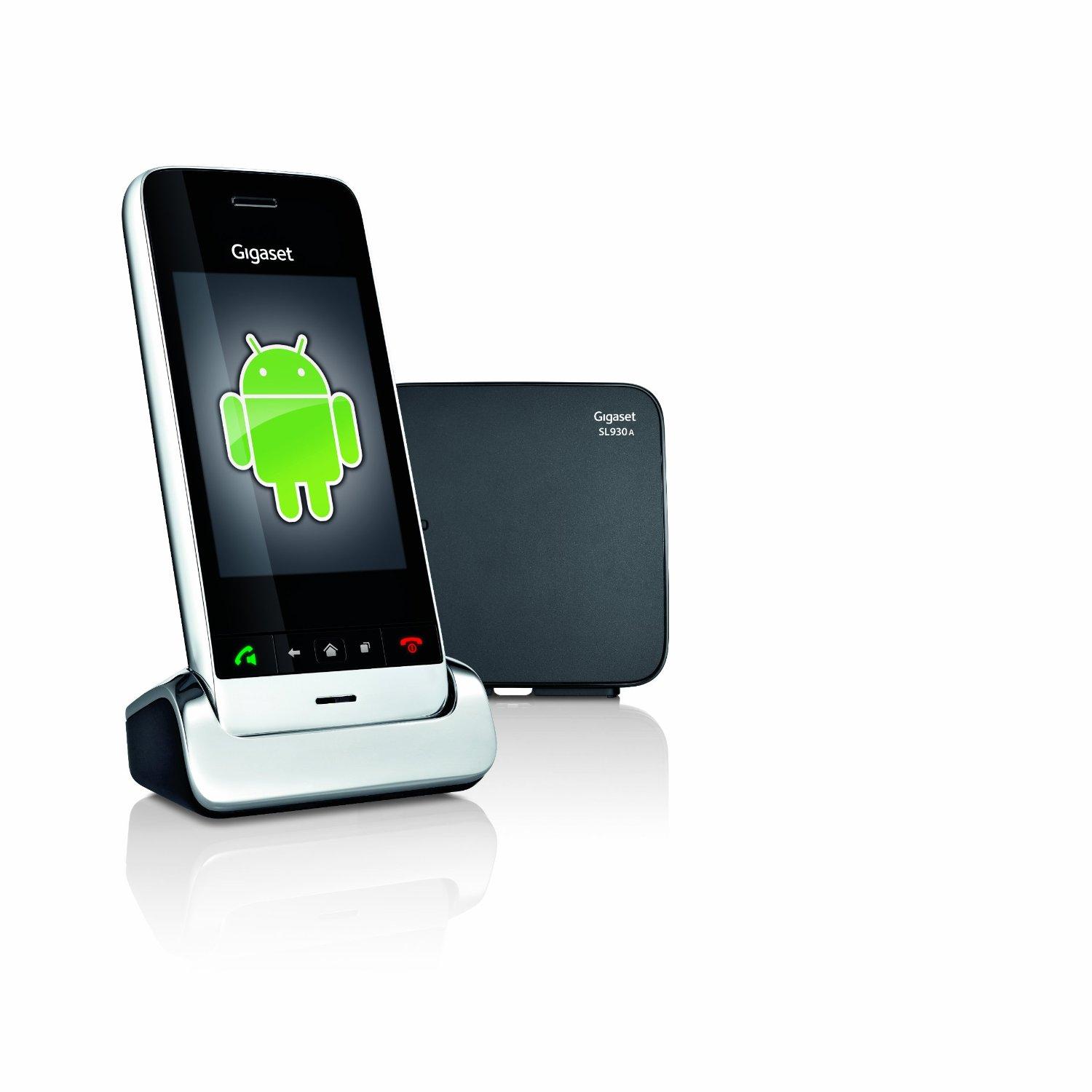 Gigaset SL 930 A Telefono Cordless, Android 4.0, Touchscreen, Nero