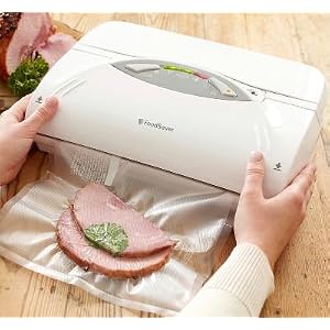 Weston Pro 65-3001-W Sigillatrice Sottovoto Con Taglierina E Contenitore Rotoli Integrato - 5 Impostazioni Per Alimenti Secchi E Umidi, Conserva Fresco Fino A 5 Volte Di Più - 5