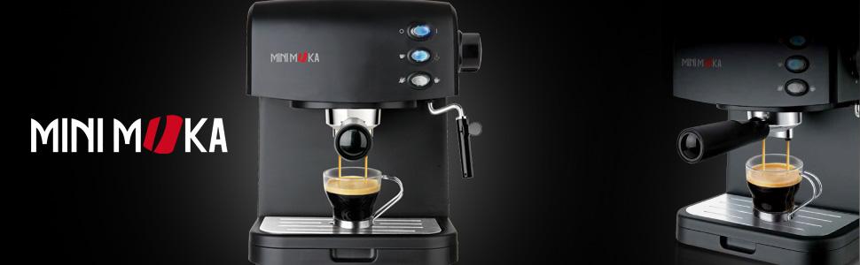 Mini Moka CM-1695 Black - Cafetera espresso, 850 W: Minimoka ...