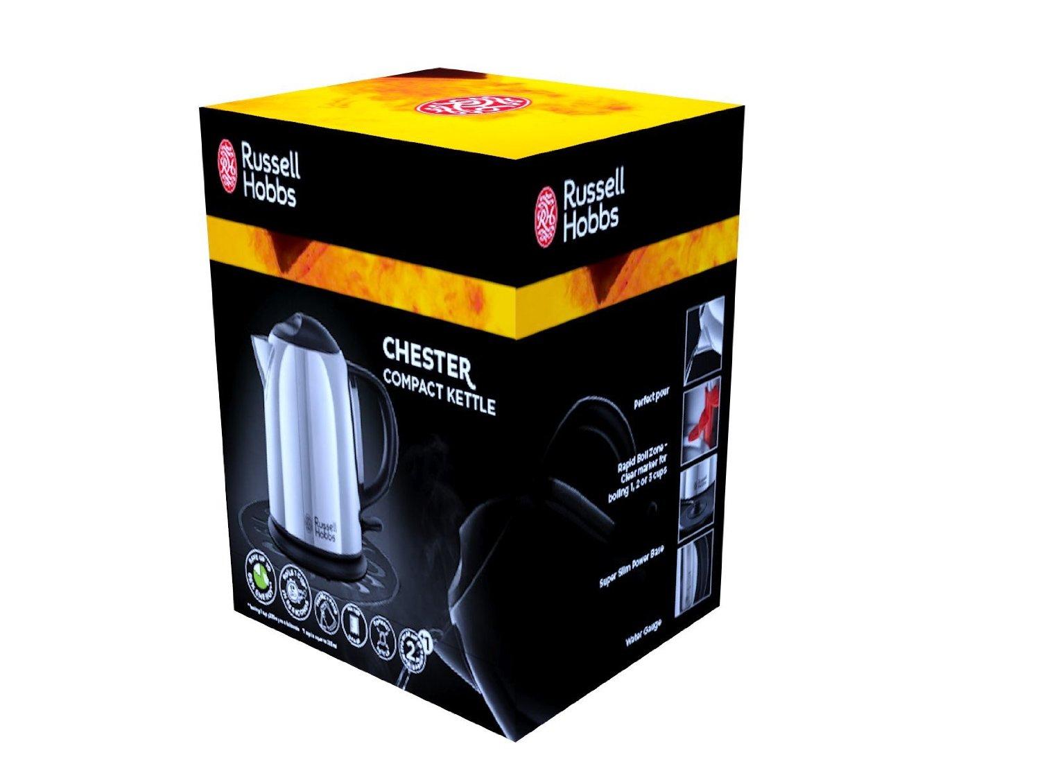 Russell Hobbs 2019070 Chester Hervidor de agua compacto de acero