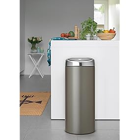 Brabantia Touch Bin - Cubo de Basura, 30 litros, Cubo Interior de
