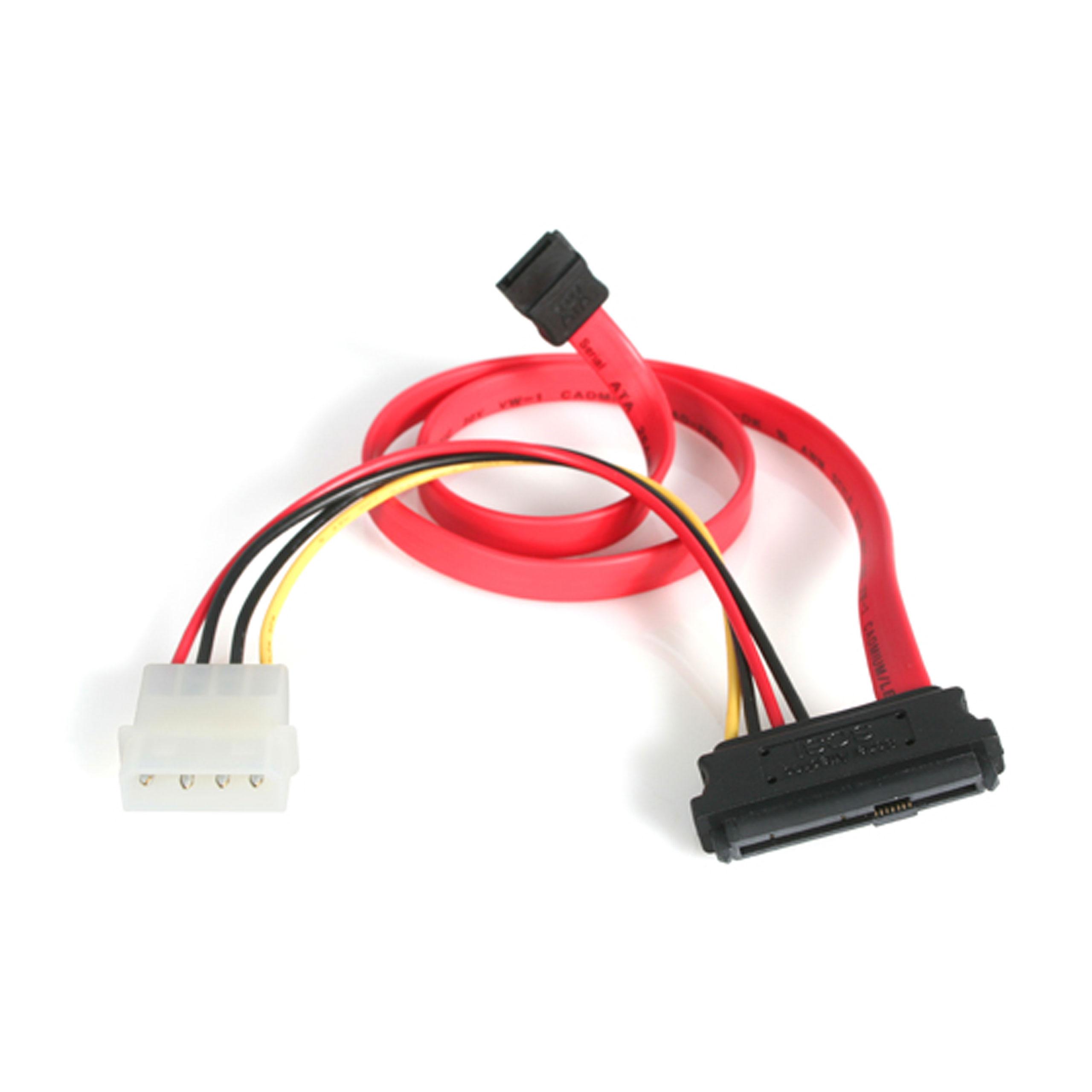 25-in. SAS 29-Pin (SFF-8482) To Dual SATA 4-Pin Molex Power Cable, SAS- 2B25 - Foto 4