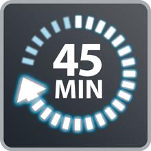 Autonomía hasta 45 minutos