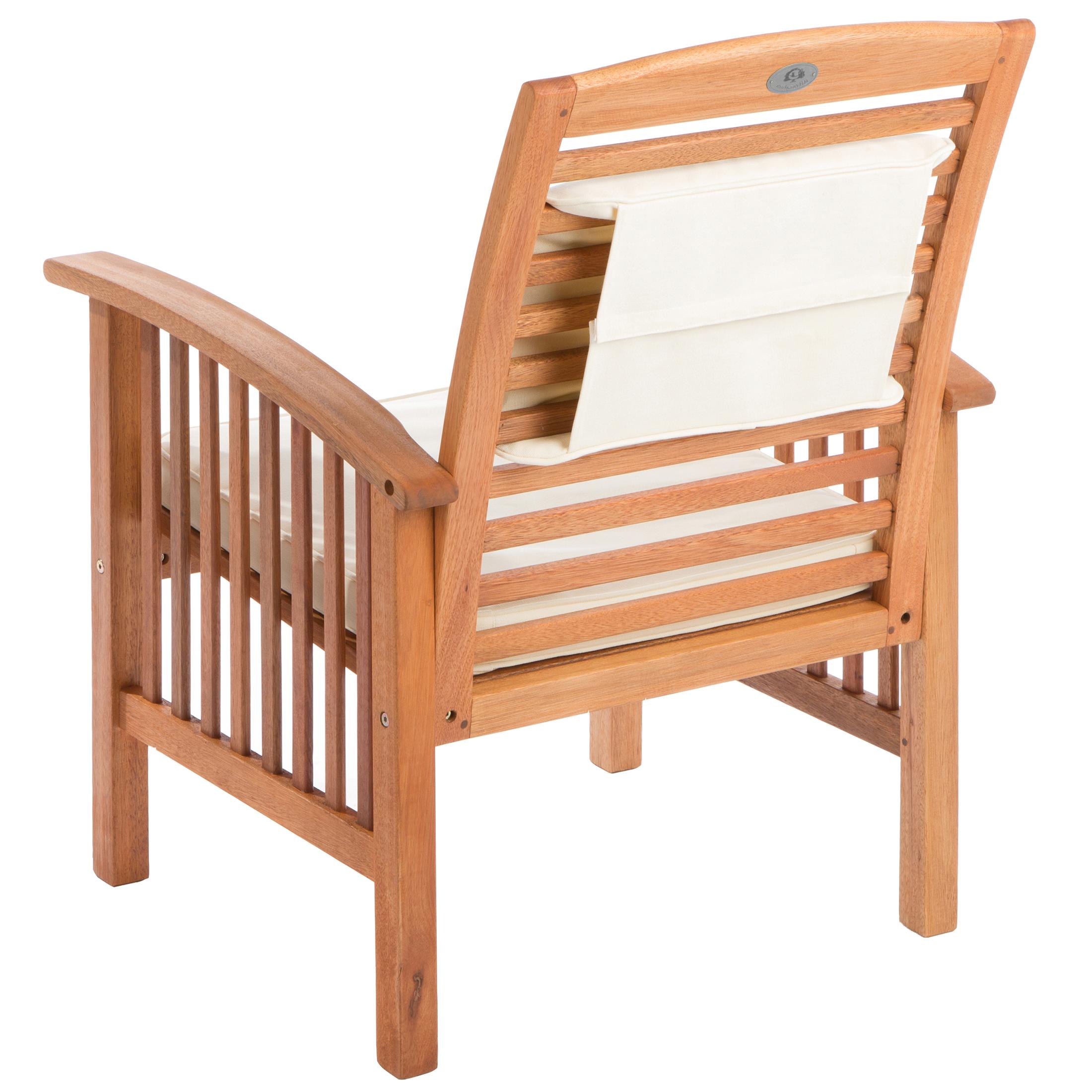 Ultranatura Set de 2 sillones lounge, serie Canberra - elegante madera