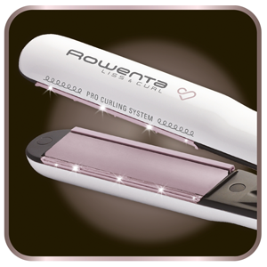 Rowenta Premium Care Liss \u0026 Curl SF7660 - Plancha de pelo con función  alisadora y rizadora, recubrimiento de cashmere Keratin con aceite de  argán, generador de iones, protección cabello : Amazon.es: Salud