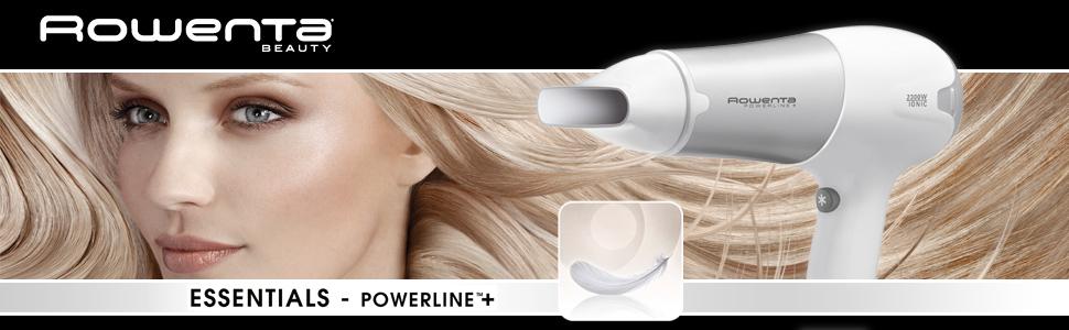 Rowenta CV5090F0 Powerline Plus - Secador de 2300 W potente, función Ionic,  boquilla concentradora de aire y difusor, 2 velocidades y 3 temperaturas,  botón de aire frío, Blanco y Plata : ROWENTA: Amazon.es: Belleza