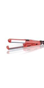 BaByliss H110E - Plancha rizadora de viaje, alisa y ondula, hasta 180°C,  voltaje universal 120/240 V, color rojo : Amazon.es: Belleza