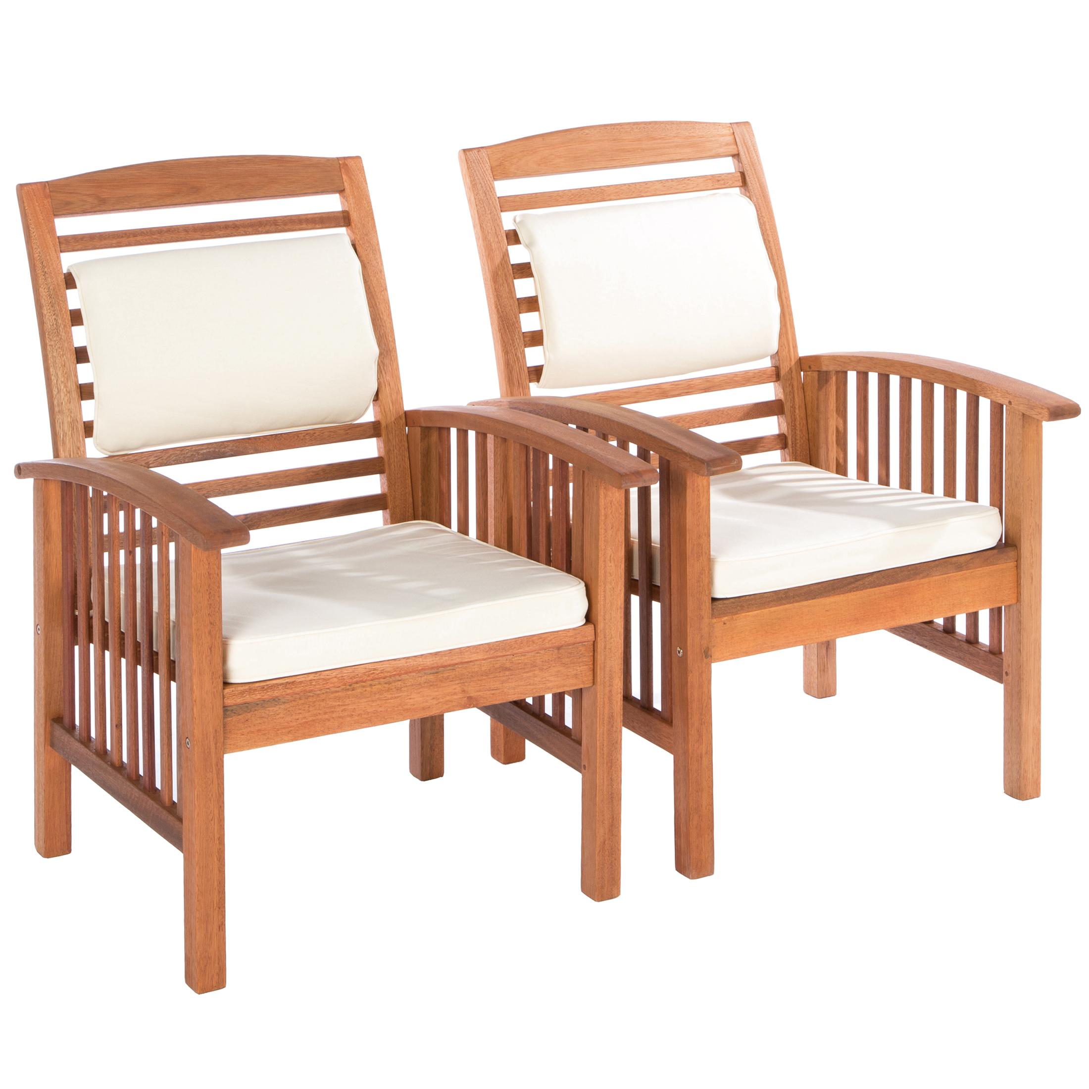 Ultranatura Set de 2 sillones lounge, serie Canberra elegante madera