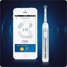 Oral-B Genius 8000 CrossAction - Cepillo de dientes eléctrico recargable con conectividad Bluetooth,