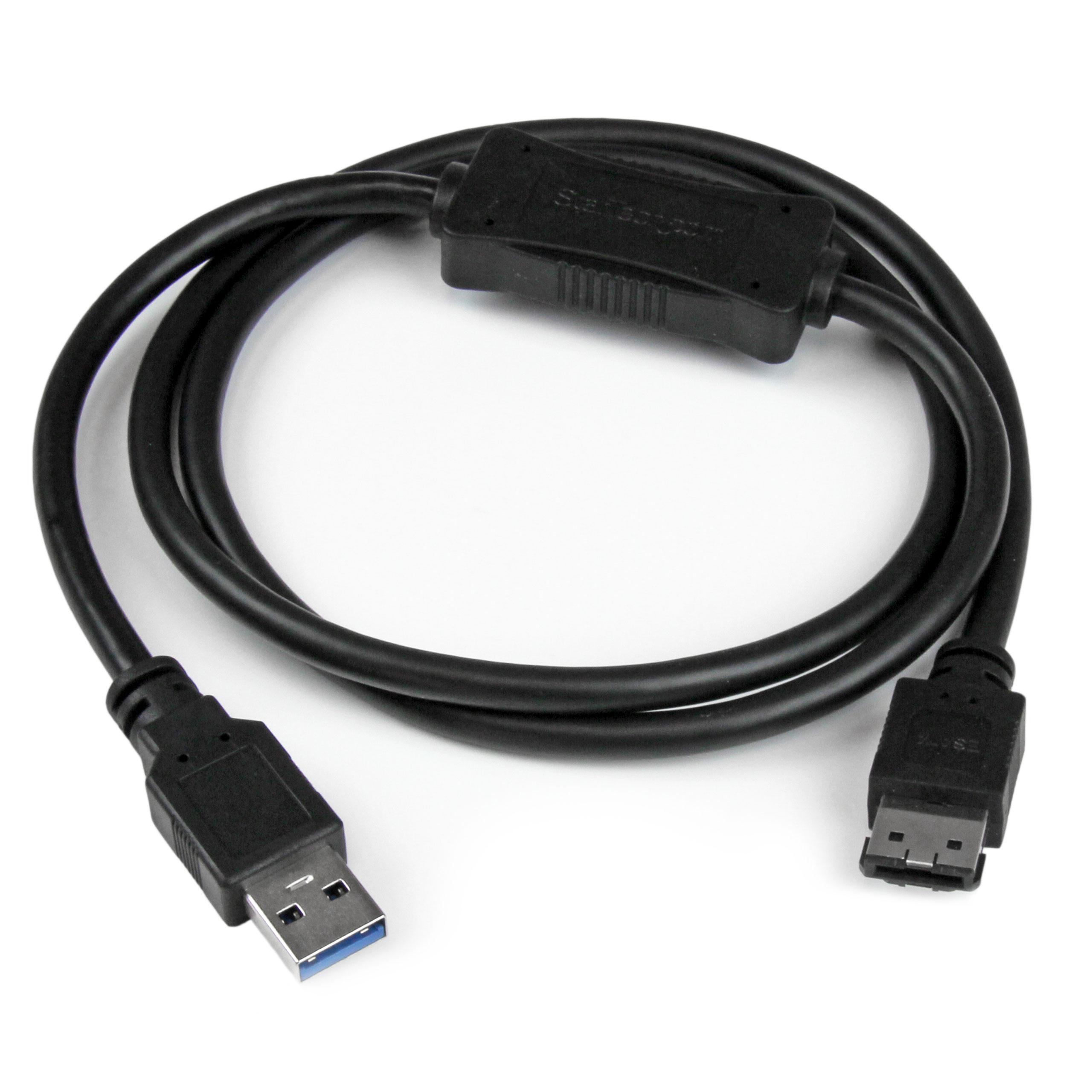 USB3S2ESATA3 Cable Adaptador USB 3.0 a eSATA para Disco