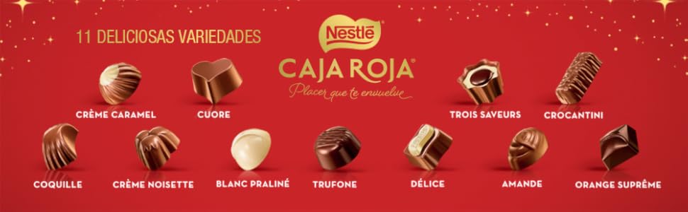 Bombones, bombones Nestle, caja roja, regala bombones, regalo de bombones, surtido de bombones,
