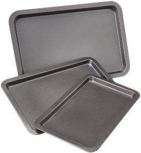 Amazon Basics - Juego de 3 bandejas de horno para repostería : Amazon