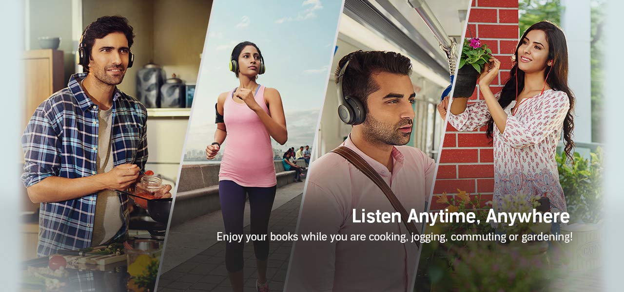 Listen Anytime, Anywhere. Enjoy your books while you are cooking, jogging, commuting or gardening!