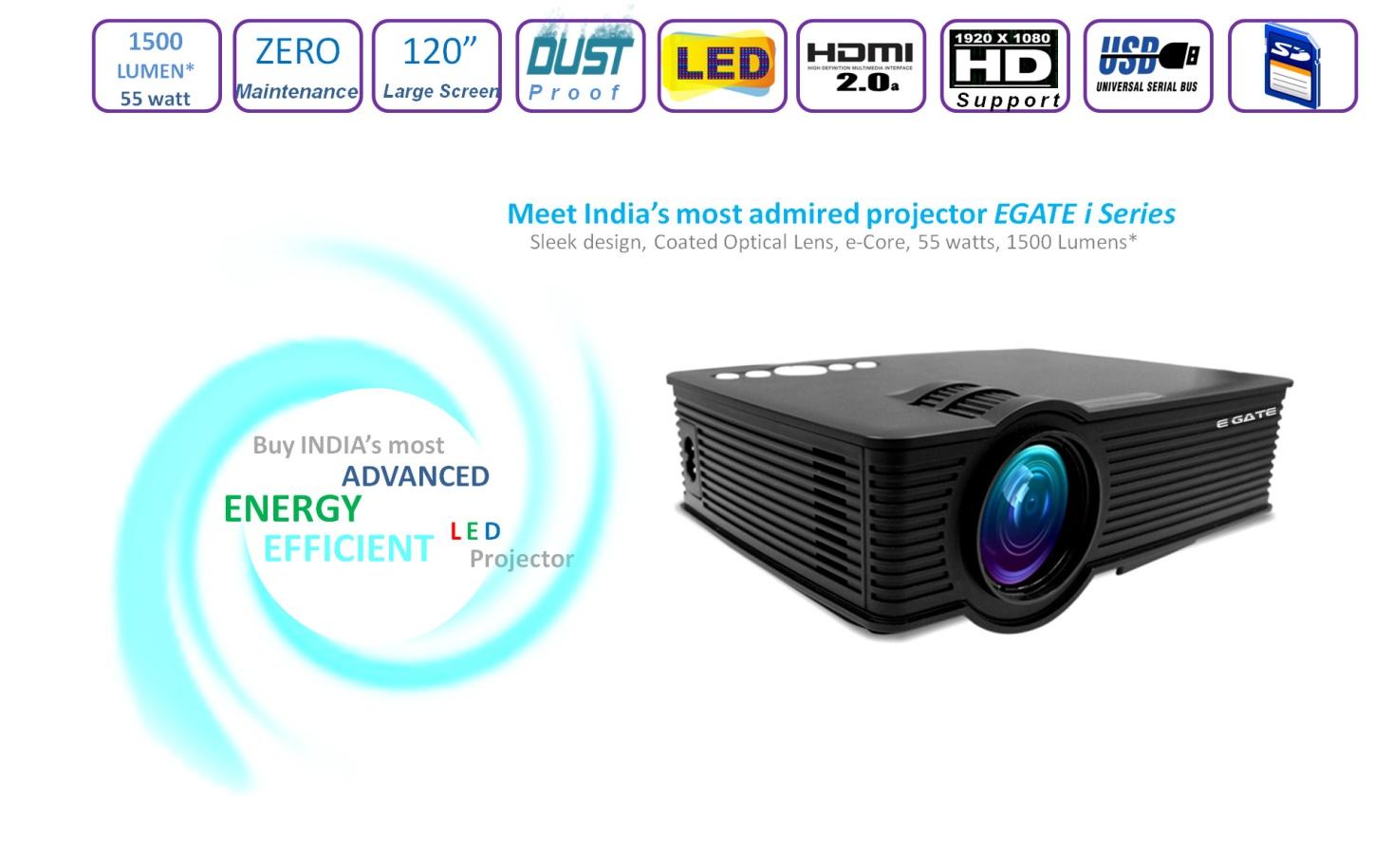 EGATE i9 LED HD PROJECTOR HD 1920 X 1080 Amazon.in Electronics