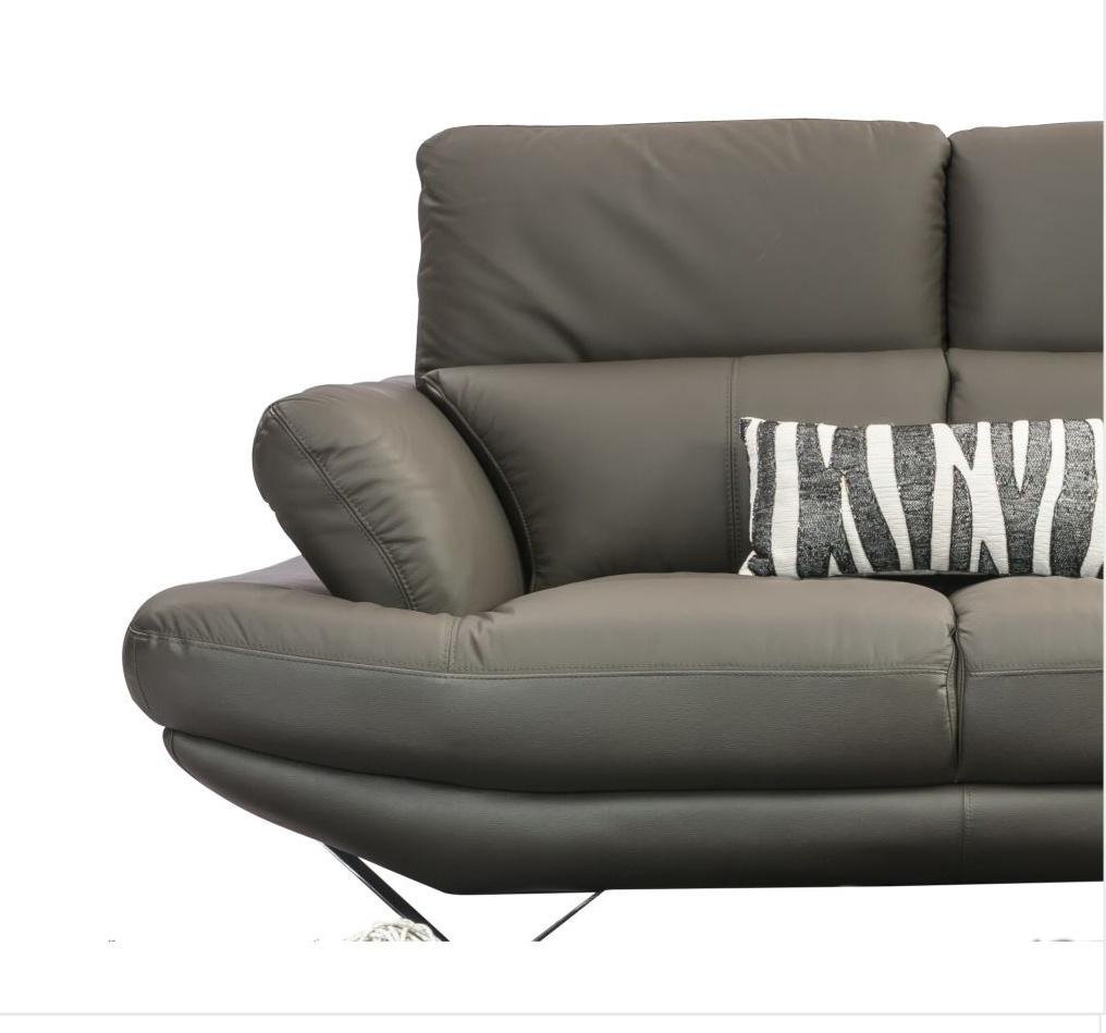 Durian LShape Five Seater Sofa for Living Room (Matt Finish, Grey