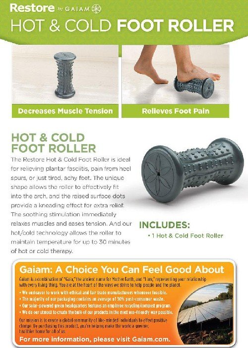 Gaiam Restore Hot/Cold Foot Massage Roller Amazon.in Health
