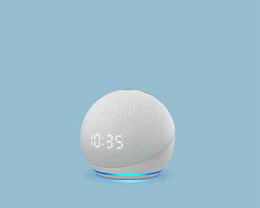 Echo Dot com relógio