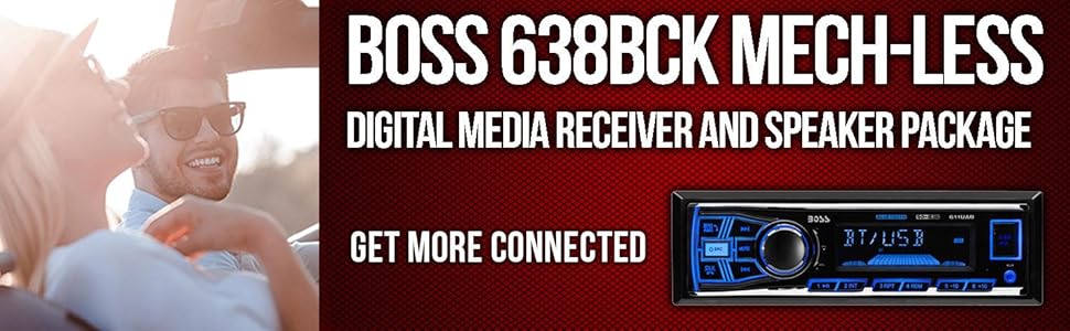 BOSS Audio 638BCK Single DIN Receiver with 2 6.5" Speakers : Amazon.com