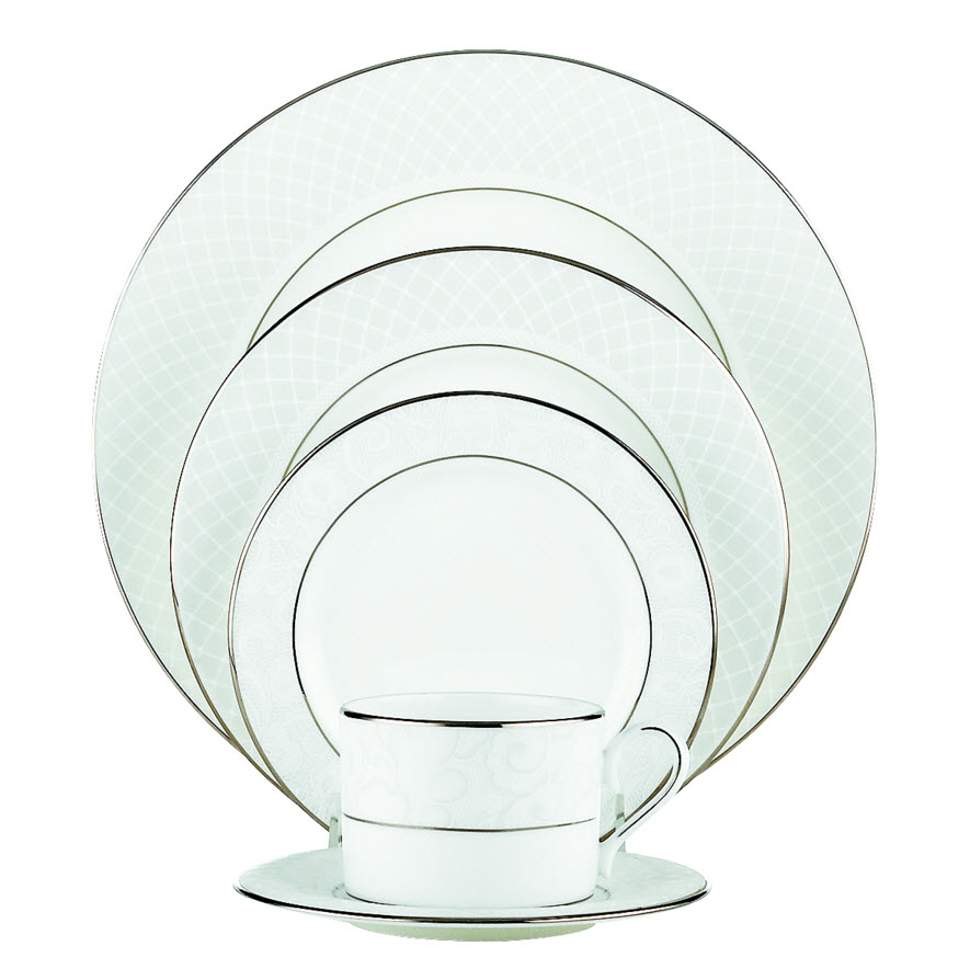 Lenox Eternal - Juego de 5 piezas de porcelana fina de oro, banda