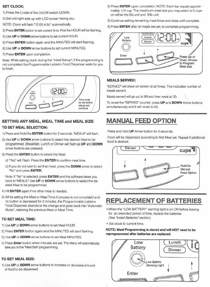 petmate automatic feeder manual