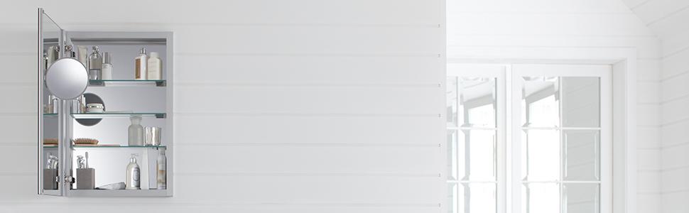 Kohler K-99007-NA Verdera - Botiquín de cierre lento con espejo de