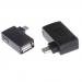 Dolity 2Pcs 90 Degree Right&Left Angle Micro USB2.0 OTG Host Adapter with USB Power for Android Smartphone