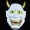 Japanese Hannya Omen Mask, White by Sepia