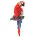 MagiDeal Simulation Parrot Bird Sculpture Wall Hanging Macaw Resin Crafts Handmade - Red #2