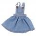 MonkeyJack Adorable Doll Pocket Designed Suspender Dress for 12'' Takara Blythe Dolls Accessories Denim Blue