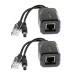 Baosity 2Piece 24V to 12V Power Over Ethernet Active POE Injector Splitter Adapter Cable Black