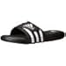 adidas Unisex Adissage Cloudfoam Slides Sandal, Black/White/Black, 7 US Men