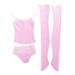 Jili Online Pink Suspender Top Underwear Stockings Set with Lace Sleepwear for 1/3 BJD SD AS DZ Dress Up