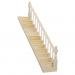 Lowpricenice Pre-Assembled Wooden Staircase Stair Stringer Step with Right Handrail Dollhouse Furniture