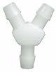 Value Plastics Y Connector , 400 Series Barbs, 3/16"ID Tube, Polypropylene (Pack of 10)