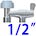 Hibbent Bidet T Adapter with Shut off Valve, Metal T Valve for Handheld Toilet Bidet Sprayer (7/8” x 7/8” x G1/2 or 3/8