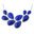 Jane Stone Popular Blue Fashion Statement Pendant Necklace for Women (Fn0564-S-Royal Blue)